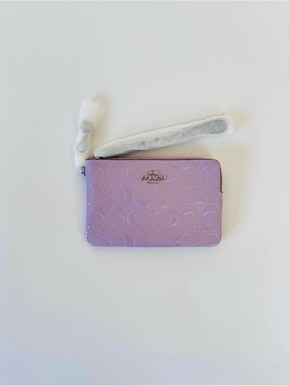 Coach Corner Zip Wristlet w/ Charm
